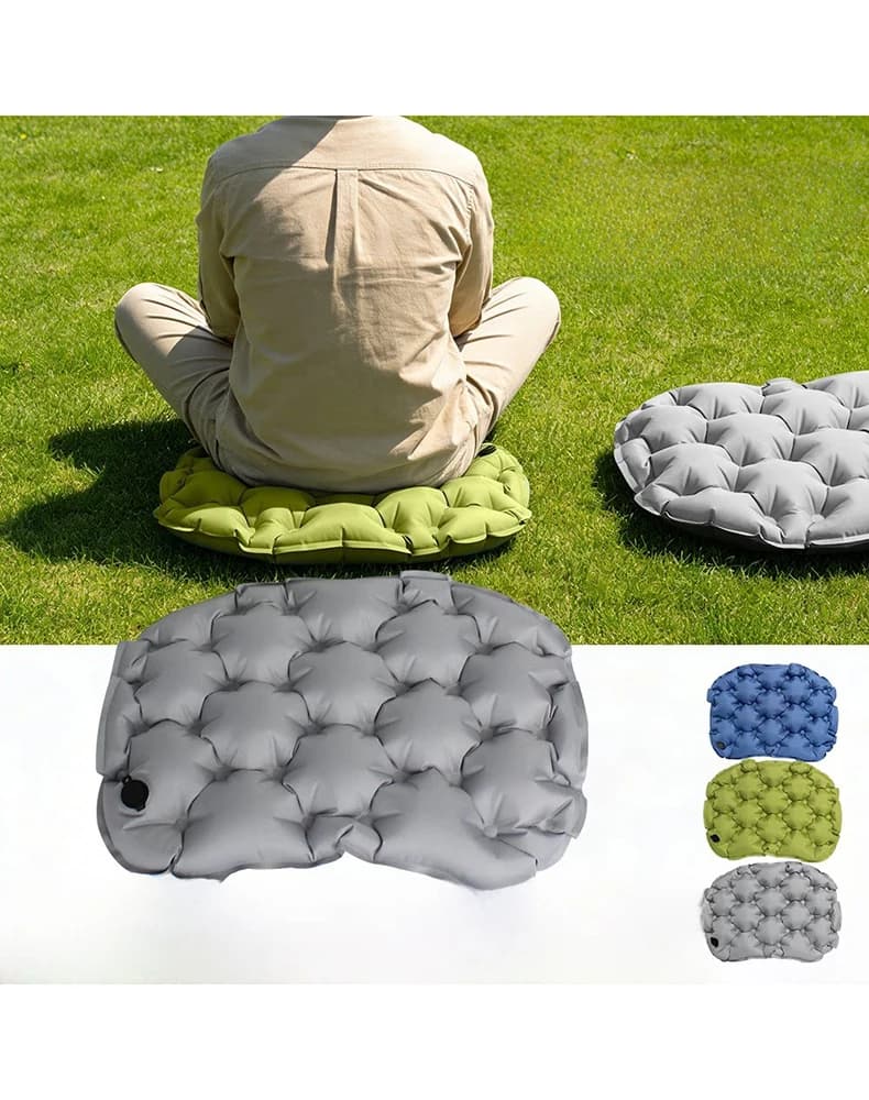 Coussin de siège gonflable en TPU, coussin d'air portable, respirant et confortable pour chaise de bureau, fauteuil roulant, voyage, camping