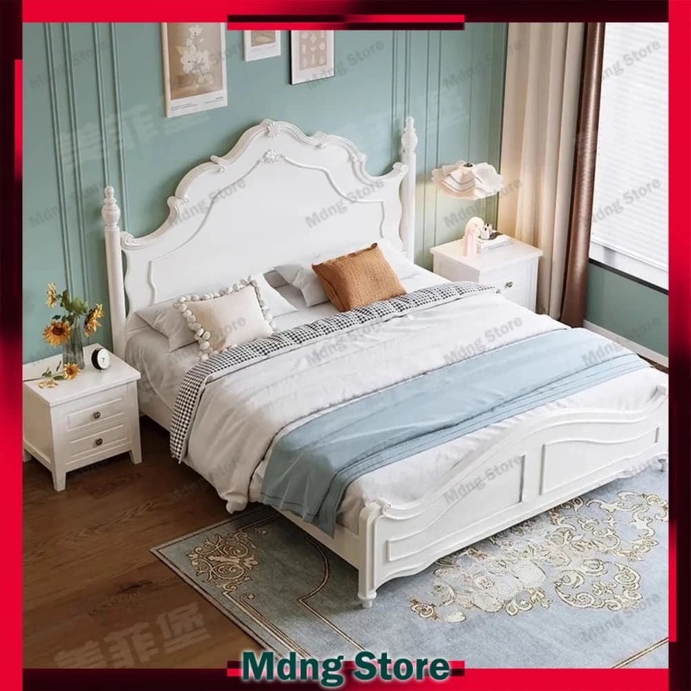 Chambre à coucher lit esthétique moderne Unique Style De luxe lits princesse rangement Camas De mariage dortoir meubles décoration