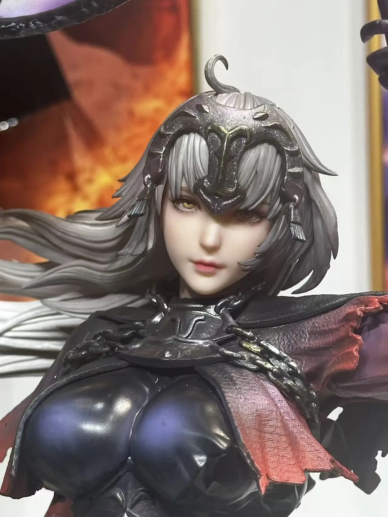 Figurine d'action de collection 65cm/25.5in Raven X Lost FGO Jeanne D'Arc Alter Ruler Fate Battle Damage, Modèle Anime
