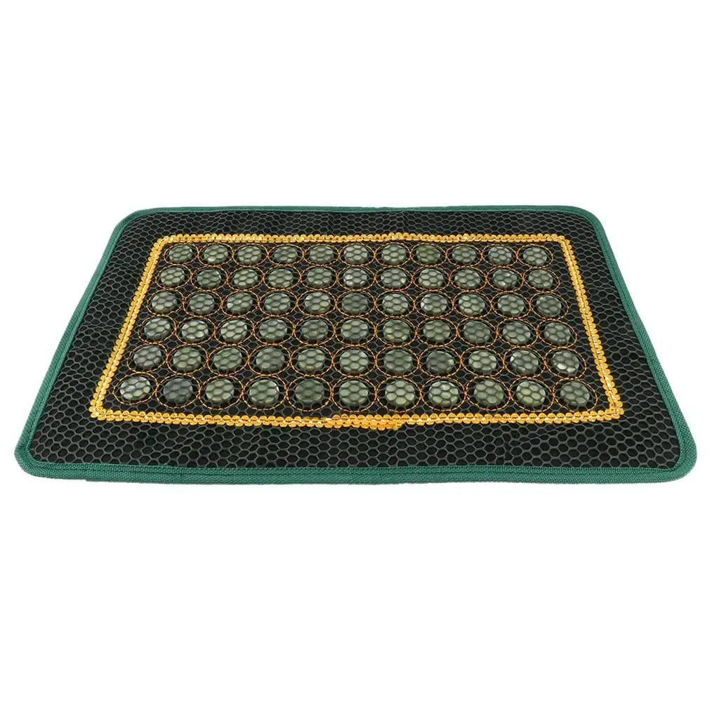 Housse de coussin de massage en jade, coussin décoratif en pierre de jade naturelle pour la méditation et l'amélioration du sommeil