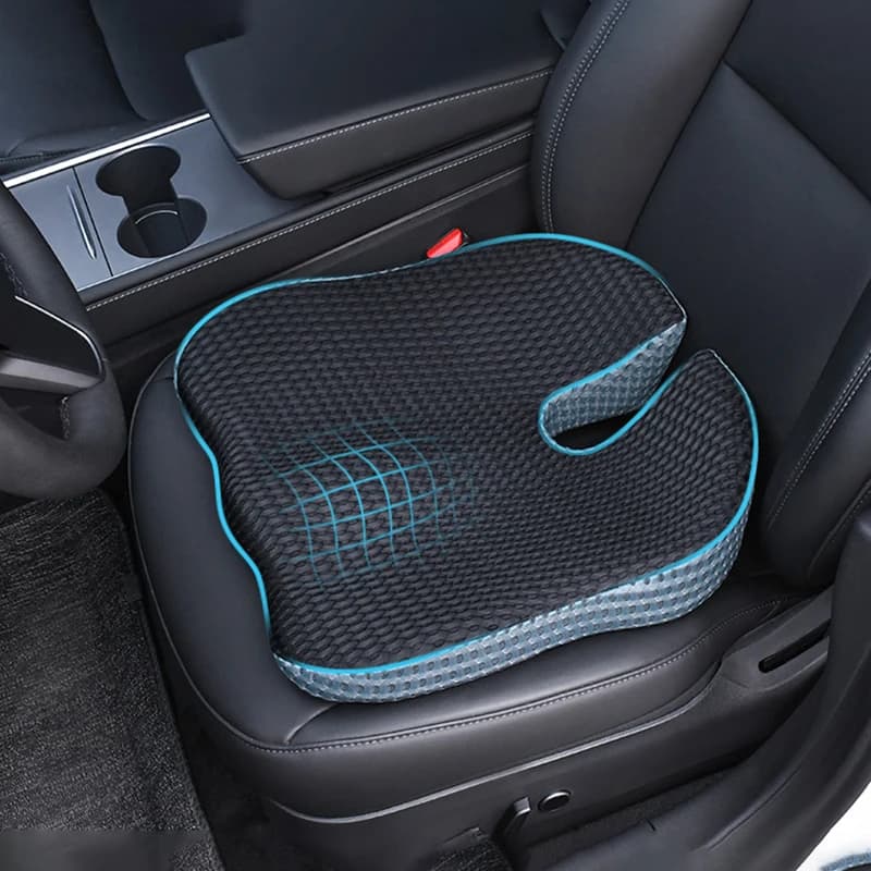 Coussin de siège de voiture ergonomique avec housse pour la conduite, respirabilité et soutien améliorés, coussins de voiture pour améliorer la vision/la posture