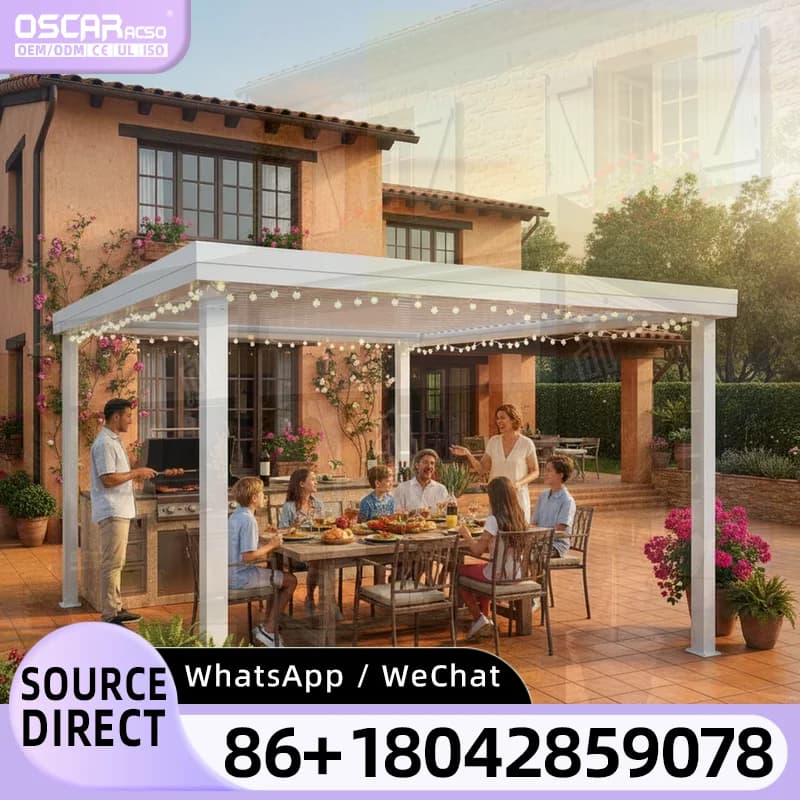 Ensembles de meubles d'extérieur, structure d'ombrage en aluminium pour jardin, balcon, pergola