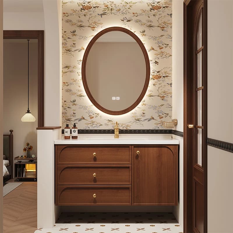 Armoire de salle de bain sur pied en bois, modèles d'évier, rangement moderne, tiroirs, miroir, Gabinete Banheiro, accessoires de maison