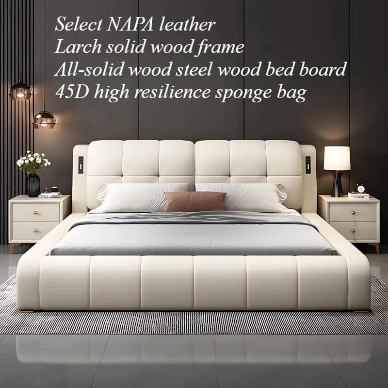 Tête de lit de rangement unique et minimaliste, cadre de lit moderne Queen Size, Twin, Muebles Para Dormitorio, accessoires de mobilier de chambre