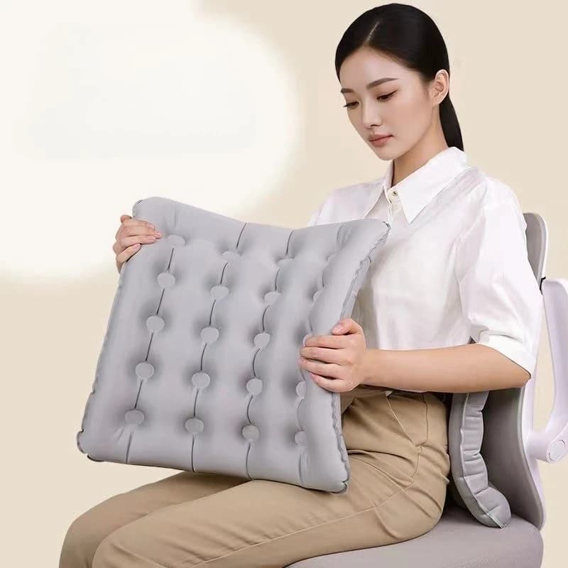 Coussin de chaise gonflable en TPU, rembourré, en velours doux, confortable, antidérapant, pour chaise de bureau, chaise de cuisine