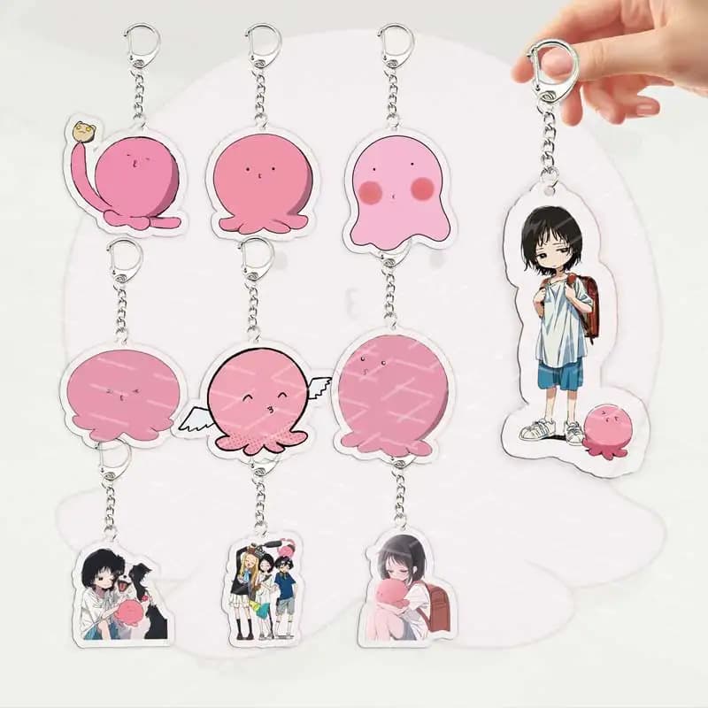 Acrylique Anime Takopi Original Sin porte-clés Kawaii rose poulpe