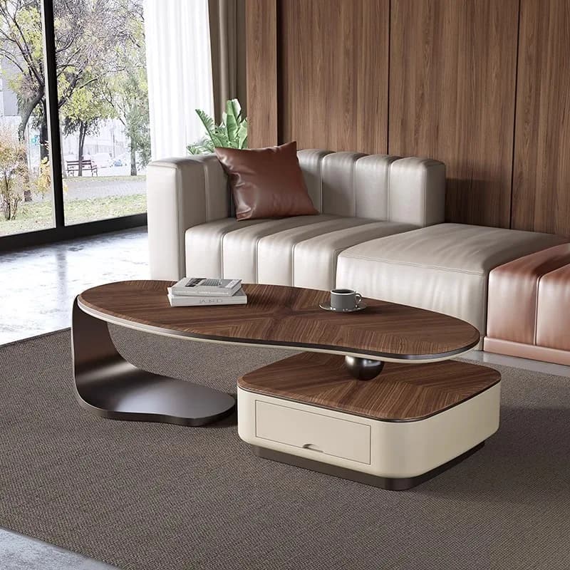 Tables basses italiennes esthétiques avec rangement, design moderne et luxueux, table basse unique, Mesa De Centro Sala, meubles de salon