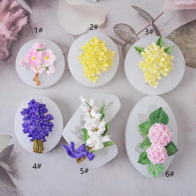 Moule en Silicone pour bougie parfumée à fleur d'osmanthus
