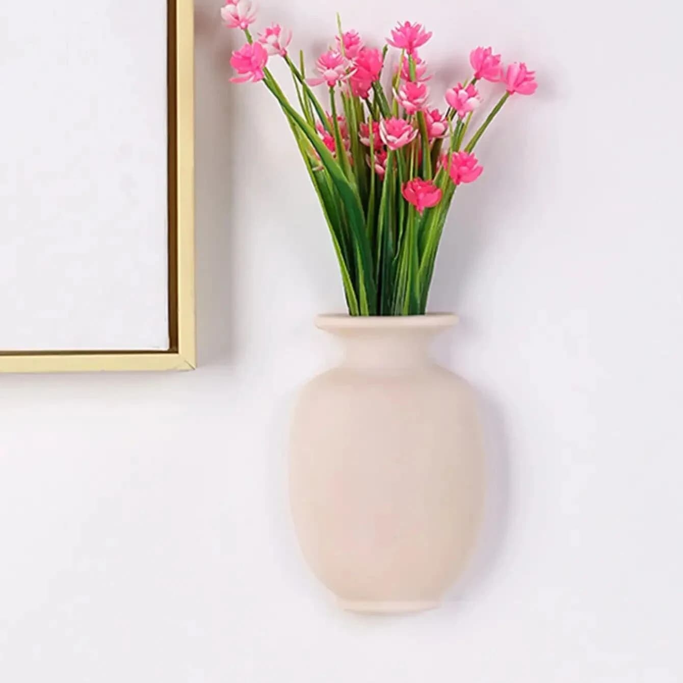 1pc, Vase mural auto-adhésif Pot de fleur suspendu décoratif réutilisable mural Vase de fleur décor à la maison