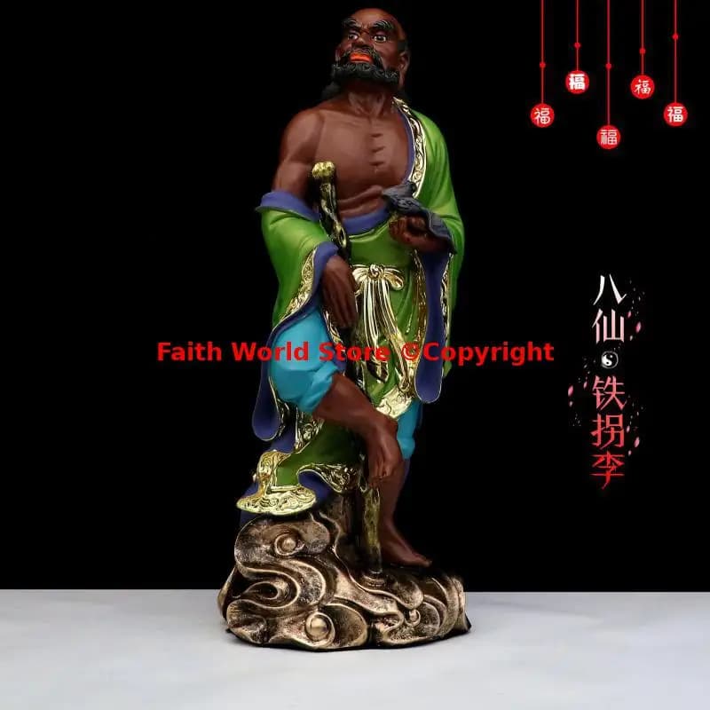 Un ensemble 8p Rare huit immortels dieux bouddha statue taoïste bouddhiste Temple autel shrine culte bouddhisme culte