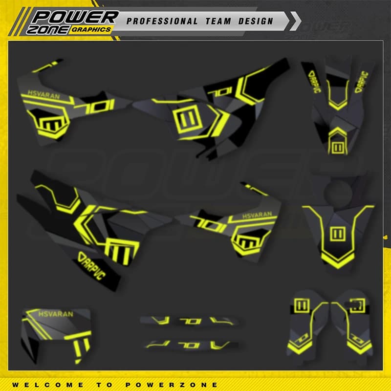 PowerZone – autocollants graphiques personnalisés, Kits d'autocollants pour Husqvarna 15-20 701 SUPERMOTO ENDURO 2015-2017 2018 2019 2020