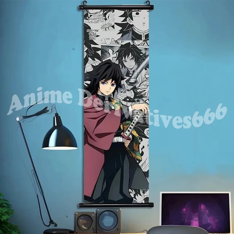 Giyu Tomioka Demon Slayer papier peint Anime suspendus défilement affiche mur œuvre toile peinture photo impression décoration de la maison Art