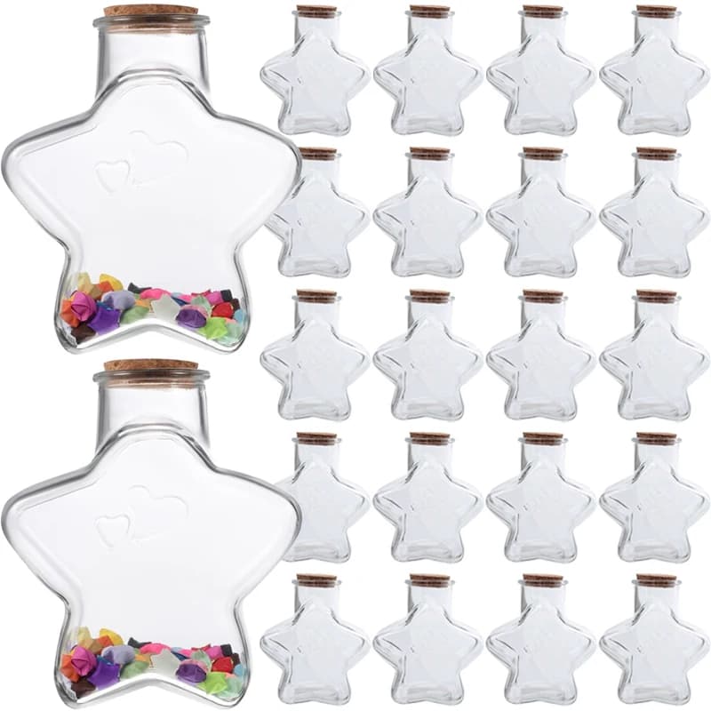Bouteilles en verre en forme d'étoile