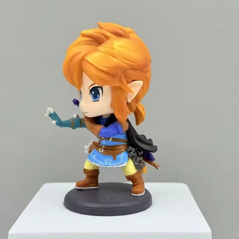 Figurines d'action de Link, personnage d'anime de la série The Legend Of Zelda, version Q, modèle de décoration de bureau, jouets de collection, cadeaux périphériques