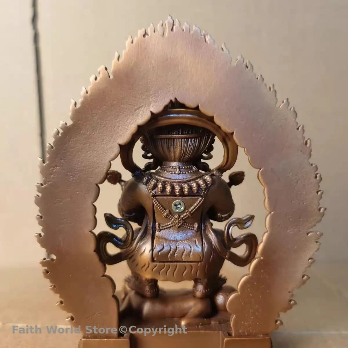 TOP Rare statue de bouddha bouddha bâton rouge Mahagala Bhairav 11 cm haute qualité tibet bouddhiste autel fournitures maison temple culte