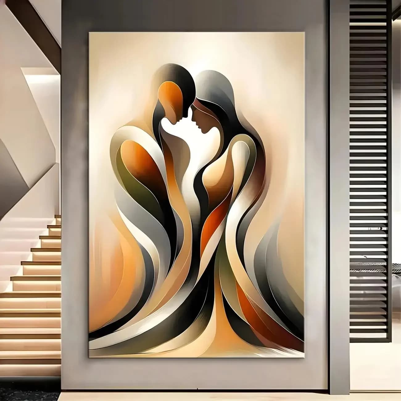 Décoration murale de Style moderne, peinture sur toile abstraite de forme irrégulière, combinaison de choix de cadeau créatif