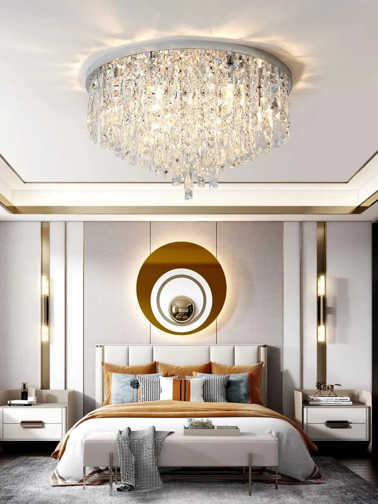 Nordique moderne chambre cristaux E14 plafonnier Lustre lampe Led plafonniers Art déco Led Lustre luminaires lampe