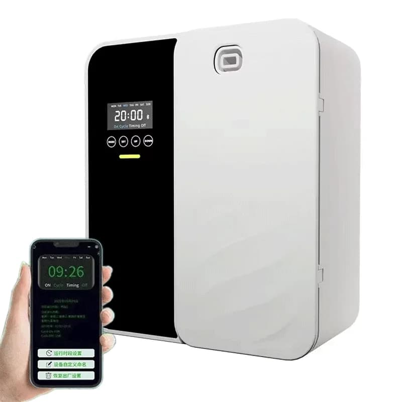 Distributeur d'odeur électrique 1000m3, diffuseur de parfum mural Bluetooth, diffuseur d'arôme professionnel, odeur électrique pour la maison