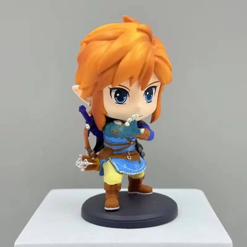 Figurines d'action de Link, personnage d'anime de la série The Legend Of Zelda, version Q, modèle de décoration de bureau, jouets de collection, cadeaux périphériques