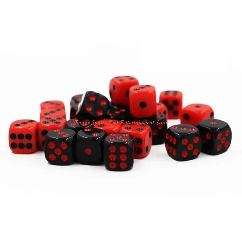 C4DE – Cubes jeu en acrylique, 24 pièces, accessoires d'enseignement du comptage des mathématiques, jeux société, dés à à