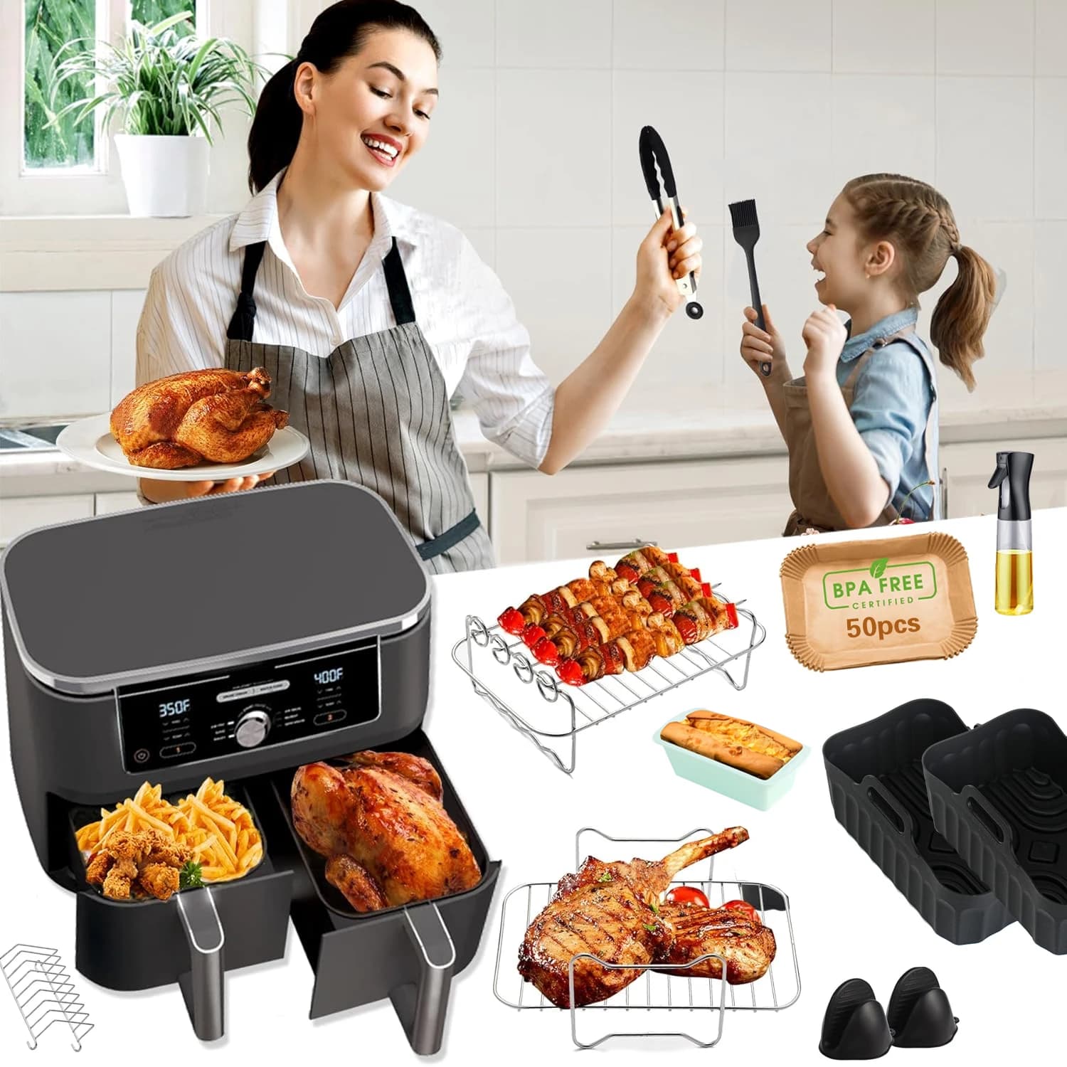 Ensemble d'accessoires pour friteuse à Air Ninja Foodi Max