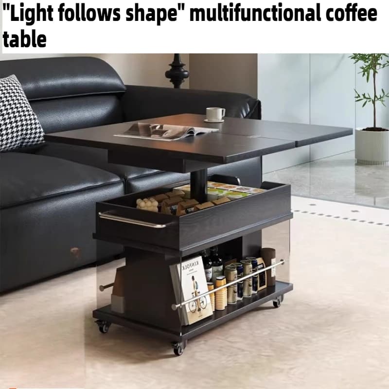 Table basse mobile pliante design moderne pour salon, table d'appoint, table centrale portable pour hôtel et maison
