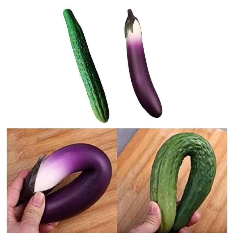 Ornement de fruits de simulation réaliste pour la fête, pastorale, concombre Él, aubergine, photographie